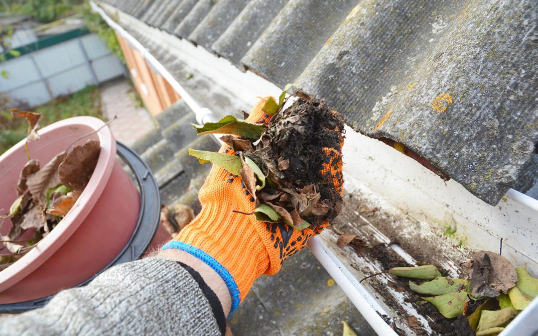 clean your gutters to allow water to flow away from your home